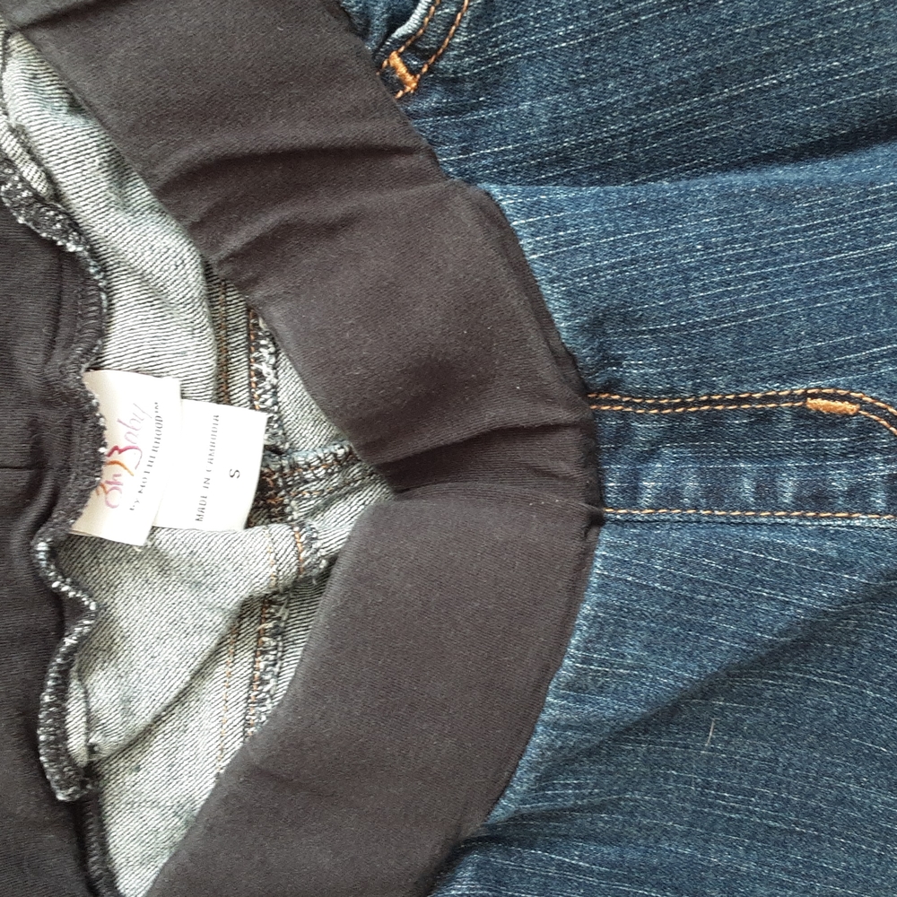Oh Baby Motherhood Maternity Capri Jeans with Pockets EUC - Picture 2 of 2
